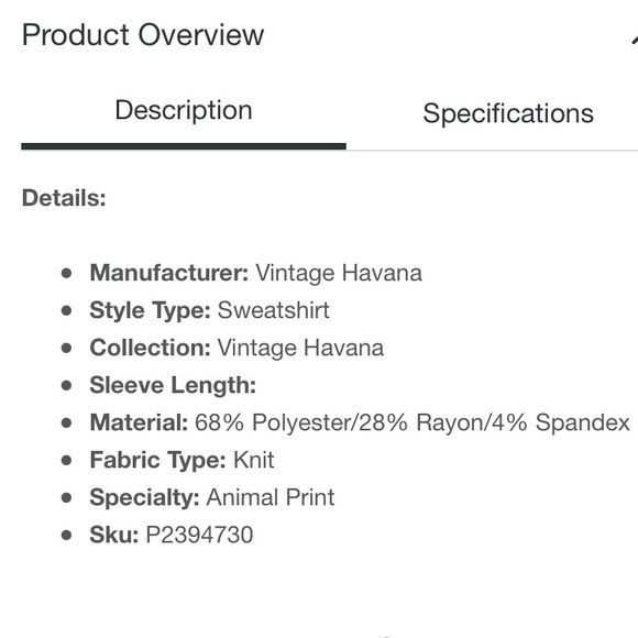 Vintage Havana Leopard Striped Sweatshirt - Picture 5 of 5